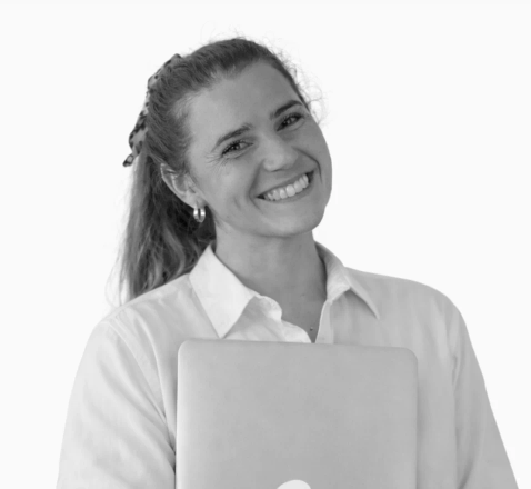 Black-and-white portrait of Gabriela Grinovero